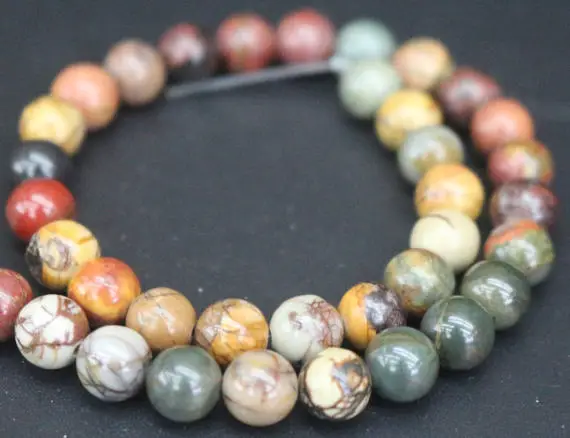 6mm/8mm/10mm/12mm Red Creek Jasper Beads,smooth And Round Stone Beads,15 Inches One Starand