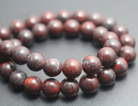 Red Brecciated Jasper Beads,6mm/8mm/10mm/12mm Smooth And Round Stone Beads,15 Inches One Starand