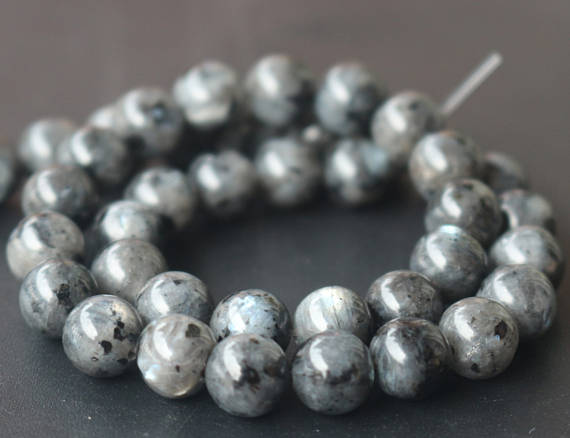 Black Labradorite Round Beads,6mm/8mm/10mm/12mm Smooth And Round Stone Beads,15 Inches One Starand