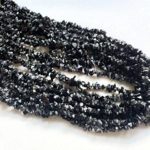 Shop Snowflake Obsidian Chip & Nugget Beads! 4-6mm Snowflake Obsidian Chips, Snowflake Obsidian Chips, Natural Black Obsidian Beads, 32 Inch (1Strand To 5Strands Options) – RAMA57 | Natural genuine chip Snowflake Obsidian beads for beading and jewelry making.  #jewelry #beads #beadedjewelry #diyjewelry #jewelrymaking #beadstore #beading #affiliate #ad