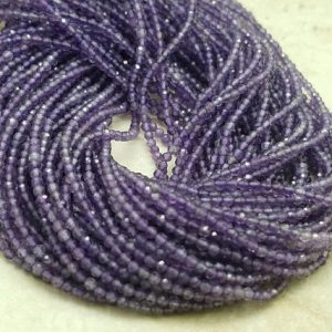 Shop Amethyst Faceted Beads! 2.5mm Amethyst Faceted Round Beads, 15.5 inch | Natural genuine faceted Amethyst beads for beading and jewelry making.  #jewelry #beads #beadedjewelry #diyjewelry #jewelrymaking #beadstore #beading #affiliate #ad