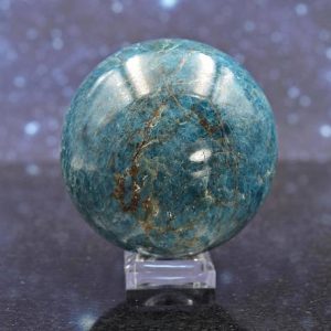 Shop Apatite Shapes! Beautiful Polished Blue Apatite Sphere from Madagascar | Chatoyant | Natural Crystal Mineral Ball | 55.3mm | 282.6 grams | Natural genuine stones & crystals in various shapes & sizes. Buy raw cut, tumbled, or polished gemstones for making jewelry or crystal healing energy vibration raising reiki stones. #crystals #gemstones #crystalhealing #crystalsandgemstones #energyhealing #affiliate #ad
