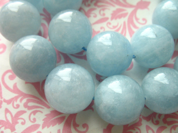 Aquamarine Rounds Beads, 8 Mm, Luxe Aa, March Birthstone Aqua Blue Brides Bridal Roundgems8