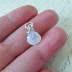 MOONSTONE Pendant Charm Necklace Jewelry, Heart Gemstone / 14k Gold Fill or Sterling Silver / gift for her under 10 / june birthstone gd1 | Natural genuine other-shape Moonstone beads for beading and jewelry making.  #jewelry #beads #beadedjewelry #diyjewelry #jewelrymaking #beadstore #beading #affiliate #ad