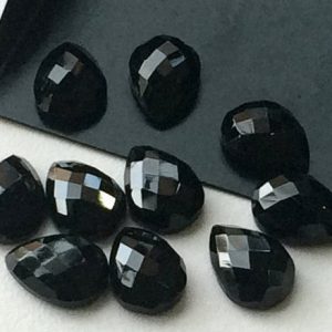 Shop Onyx Bead Shapes! 14x10mm Black Onyx Faceted Pear Cabochon, Black Onyx RoseCut Gemstones, Black Onyx Pear Flat Cabochons For Jewelry (5Pcs To 20Pcs Options) | Natural genuine other-shape Onyx beads for beading and jewelry making.  #jewelry #beads #beadedjewelry #diyjewelry #jewelrymaking #beadstore #beading #affiliate #ad