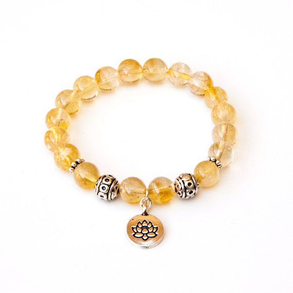 Lotus Bracelet With Citrine & Tigers Eye