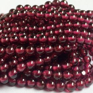 3mm Garnet Plain Round Beads, Garnet Plain Balls Beads, 13 Inch Natural Garnet For Jewelry, Garnet Beads (1ST To 5ST Options) – BPG170 | Natural genuine beads Array beads for beading and jewelry making.  #jewelry #beads #beadedjewelry #diyjewelry #jewelrymaking #beadstore #beading #affiliate #ad
