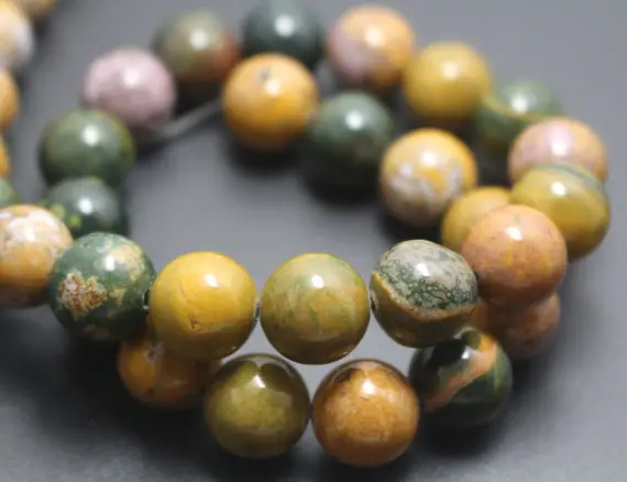 Natural Ocean Jasper Beads,6mm/8mm/10mm/12mm Smooth And Round Stone Beads,15 Inches One Starand