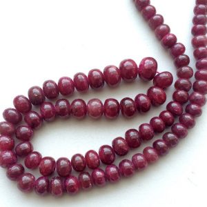 Shop Ruby Beads! 5-6mm Ruby Plain Rondelle Beads, Ruby For Jewelry, Ruby Smooth Rondelles, 22 Pieces Ruby Plain Rondelle Beads For Necklace – PGA2174 | Natural genuine beads Ruby beads for beading and jewelry making.  #jewelry #beads #beadedjewelry #diyjewelry #jewelrymaking #beadstore #beading #affiliate #ad