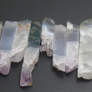 Shop Amethyst Chip & Nugget Beads! Side Drilled Amethyst Quartz Bar Nugget Beads,Amethyst Quartz Beads Bulk Supply.15 inches one starand | Natural genuine chip Amethyst beads for beading and jewelry making.  #jewelry #beads #beadedjewelry #diyjewelry #jewelrymaking #beadstore #beading #affiliate #ad