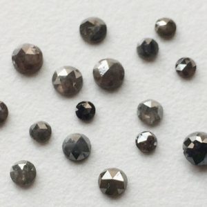 Shop Diamond Shapes! Dark Gray Loose Rose Cut Natural Diamond, 3.5-4mm Calibrated Dark Gray Rose Cut Diamond, Melee Diamond For Jewelry (1Pc To 4Pcs) – VICPA5055 | Natural genuine stones & crystals in various shapes & sizes. Buy raw cut, tumbled, or polished gemstones for making jewelry or crystal healing energy vibration raising reiki stones. #crystals #gemstones #crystalhealing #crystalsandgemstones #energyhealing #affiliate #ad