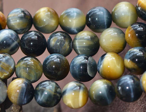 Natural Aaaa Tiger's Eye Smooth And Round Beads,6mm/8mm/10mm/12mm Tiger's Eye Beads Bulk Supply,15 Inches One Strand
