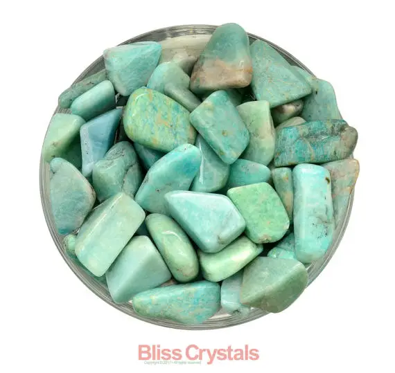 2 Oz Parcel Russian Amazonite Tumbled Stone Mixed Lot Green Healing Crystal And Stone Communication Calming #az21