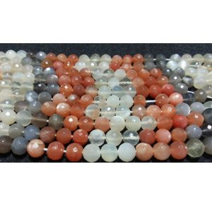 Shop Moonstone Faceted Beads! 6mm Multi Moonstone Faceted Rondelles, Moonstone Faceted  Ball Beads, 8 Inches Multi Moonstone Faceted Balls For Jewelry (1ST To 5ST Option) | Natural genuine faceted Moonstone beads for beading and jewelry making.  #jewelry #beads #beadedjewelry #diyjewelry #jewelrymaking #beadstore #beading #affiliate #ad