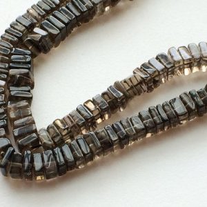 6-7mm Smoky Quartz Beads, Smoky Quartz Heishi, Smoky Quartz Square Spacer Beads, Smoky Quartz For Jewelry (8IN To 16IN Options) | Natural genuine other-shape Gemstone beads for beading and jewelry making.  #jewelry #beads #beadedjewelry #diyjewelry #jewelrymaking #beadstore #beading #affiliate #ad