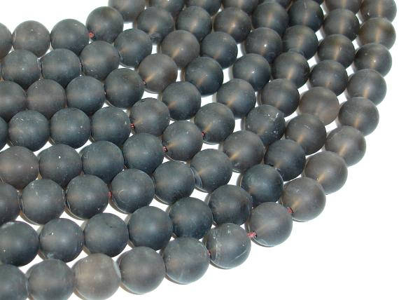 Matte Smoky Quartz Beads, 10mm Round Beads, 16 Inch, Full Strand, Approx 41 Beads, Hole 1mm (408054012)
