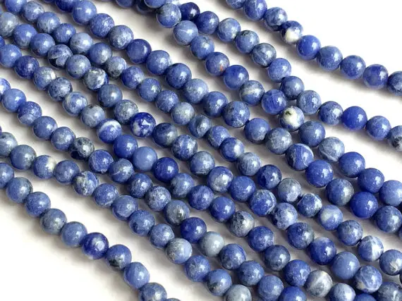 5mm Sodalite Stone, Natural Blue Sodalite Rondelle, Blue Beads, 13 Inch Sodalite Beads For Necklace (1st To 5st Options) - Bpg165