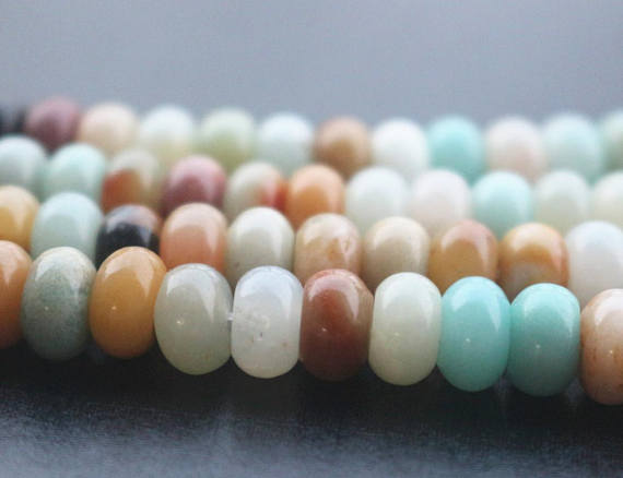 Natural Aa Mixcolor Amazonite Rondelle Beads,rondelle Amazonite Beads,15 Inches One Starand