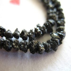 Natural Raw Rough Diamond Rondelle Beads 4 Inch Strand DDS337 Rare Tiny All 2mm Black Diamond Faceted Beads