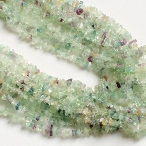 Shop Fluorite Chip & Nugget Beads! 4-7mm Fluorite Chips, Rainbow Fluorite Beads, Natural Fluorite Chips, Multi Fluorite Necklace, 32 Inch (1Strand To 5Strand Options)- RAMA45 | Natural genuine chip Fluorite beads for beading and jewelry making.  #jewelry #beads #beadedjewelry #diyjewelry #jewelrymaking #beadstore #beading #affiliate #ad