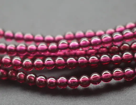 3mm Aaa Natural Garnet Beads,smooth And Round Garnet Beads,15 Inches One Starand