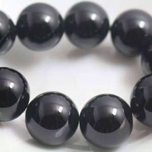 14mm-20mmNatural Black Onyx Beads,Natural Smooth and Round  Beads,15 inches one starand | Natural genuine round Gemstone beads for beading and jewelry making.  #jewelry #beads #beadedjewelry #diyjewelry #jewelrymaking #beadstore #beading #affiliate #ad