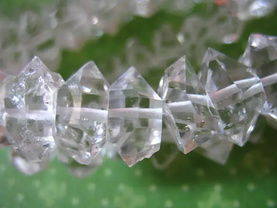 1-50 Pcs / 8-10 Mm Herkimer Diamonds Herkimer Nugget Beads Clear Quartz Crystals Double Terminated Briolettes, Luxe Aaa, M