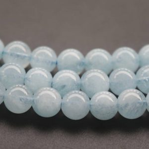 Shop Aquamarine Round Beads! Natural AAA Aquamarine Smooth and Round Beads,4mm/6mm/8mm/10mm/12mm Beads Supply,15 inches one starand | Natural genuine round Aquamarine beads for beading and jewelry making.  #jewelry #beads #beadedjewelry #diyjewelry #jewelrymaking #beadstore #beading #affiliate #ad