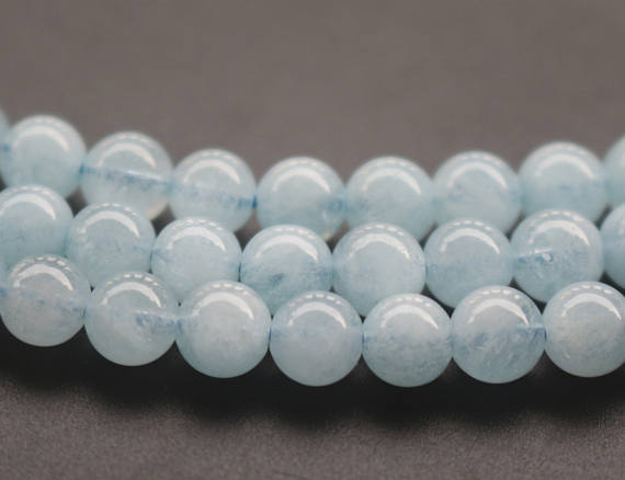 Natural Aaa Aquamarine Smooth And Round Beads,4mm/6mm/8mm/10mm/12mm Beads Supply,15 Inches One Starand