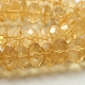 Shop Citrine Faceted Beads! 7mm-9mm Citrine Faceted Rondelle, Sparkling Golden Orange Citrine Faceted Rondelles For Jewelry, Huge Citrine Beads (7IN To 14IN Options) | Natural genuine faceted Citrine beads for beading and jewelry making.  #jewelry #beads #beadedjewelry #diyjewelry #jewelrymaking #beadstore #beading #affiliate #ad
