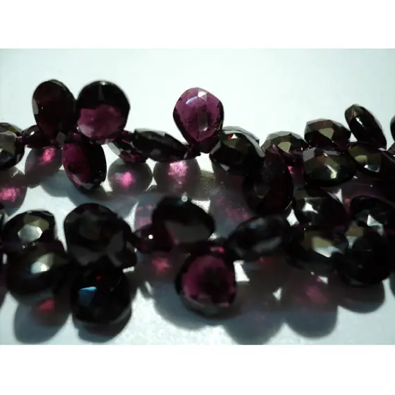7x9mm Garnet Faceted Pear Beads, Natural Garnet Faceted Pear Beads, Garnet Pear For Jewelry (32pcs To 64pcs Options) - Gfpb2