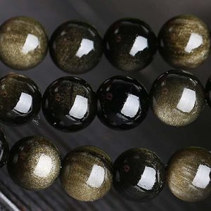 Shop Obsidian Round Beads! Natural Golden Obsidian Smooth and Round Beads,4mm/6mm/8mm/10mm/12mm Beads supply,15 inches one strand | Natural genuine round Obsidian beads for beading and jewelry making.  #jewelry #beads #beadedjewelry #diyjewelry #jewelrymaking #beadstore #beading #affiliate #ad