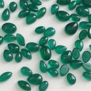 Shop Onyx Bead Shapes! 4x5mm – 6x8mm Green Onyx Mix Shape Gemstone Lot, Green Onyx Plain Oval & Pear Stone, Green Onyx Gems For Jewelry (5Cts To 10Cts Options) | Natural genuine other-shape Onyx beads for beading and jewelry making.  #jewelry #beads #beadedjewelry #diyjewelry #jewelrymaking #beadstore #beading #affiliate #ad