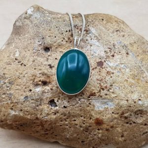 Shop Onyx Pendants! Simple oval Green Onyx Pendant. sterling silver necklaces for women. December birthstone. Reiki jewelry. 7th anniversary gemstone. 18x13mm | Natural genuine Onyx pendants. Buy crystal jewelry, handmade handcrafted artisan jewelry for women.  Unique handmade gift ideas. #jewelry #beadedpendants #beadedjewelry #gift #shopping #handmadejewelry #fashion #style #product #pendants #affiliate #ad