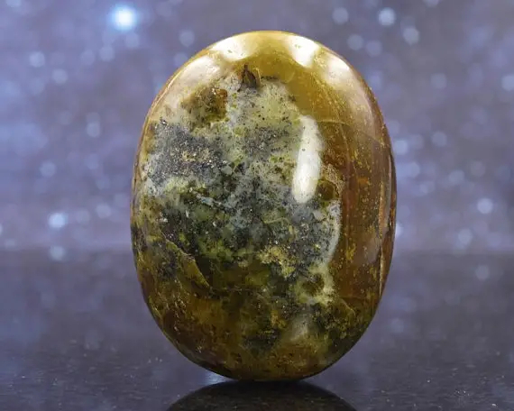 Large Beautiful Polished Green Opal From Madagascar | Palm Stone | Rare | 2.39" | 125.3 Grams