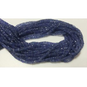Shop Tanzanite Faceted Beads! 3mm Tanzanite Faceted Rondelles Beads, Tanzanite Faceted Beads, Blue Tanzanite Beads, Tanzanite For Jewelry (6.5IN To 13IN Options) – TFRB1 | Natural genuine faceted Tanzanite beads for beading and jewelry making.  #jewelry #beads #beadedjewelry #diyjewelry #jewelrymaking #beadstore #beading #affiliate #ad
