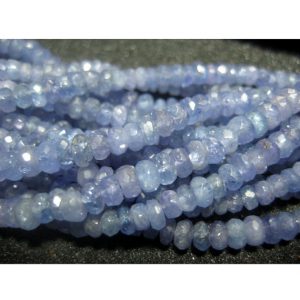 Shop Tanzanite Faceted Beads! 4mm Tanzanite Faceted Rondelles Beads, Tanzanite Faceted Beads, Blue Tanzanite Beads, Tanzanite For Jewelry (8IN To 16IN Options) – TFRB | Natural genuine faceted Tanzanite beads for beading and jewelry making.  #jewelry #beads #beadedjewelry #diyjewelry #jewelrymaking #beadstore #beading #affiliate #ad