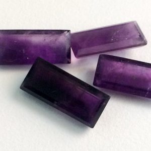 Shop Amethyst Faceted Beads! 11x25mm Each Amethyst Stones, Rectangle Table Cut Faceted Amethyst, Pointed Back Amethyst, 1 Pc Loose Amethyst Cabochons – KRIS1117 | Natural genuine faceted Amethyst beads for beading and jewelry making.  #jewelry #beads #beadedjewelry #diyjewelry #jewelrymaking #beadstore #beading #affiliate #ad
