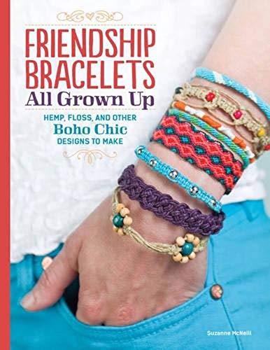 Shop Books About Hemp Jewelry Making! Friendship Bracelets All Grown Up: Hemp, Floss, and Other Boho Chic Designs to Make (Design Originals) 30 Stylish Designs, Easy Techniques, and Step-by-Step Instructions for Intricate Knotwork | Shop jewelry making and beading supplies, tools & findings for DIY jewelry making and crafts. #jewelrymaking #diyjewelry #jewelrycrafts #jewelrysupplies #beading #affiliate #ad