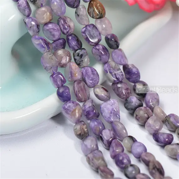 Full Strand Natural Charoite Beads Not Dyed 4*6*8mm Irregular Shape 15 Inch Strand Ch55