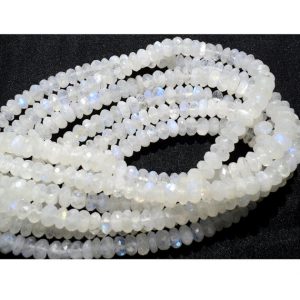 Shop Rainbow Moonstone Faceted Beads! 8mm Rainbow Moonstone Faceted Beads, Natural Rainbow Moonstone Faceted Rondelle Beads, Moonstone For Jewelry (4IN To 8IN Option) | Natural genuine faceted Rainbow Moonstone beads for beading and jewelry making.  #jewelry #beads #beadedjewelry #diyjewelry #jewelrymaking #beadstore #beading #affiliate #ad