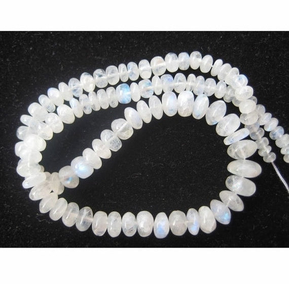 4-10mm Rainbow Moonstone Plain Rondelle Beads, Rainbow Moonstone Plain Beads, Rainbow Moonstone Rondelle For Jewelry (7in To 14in Options)