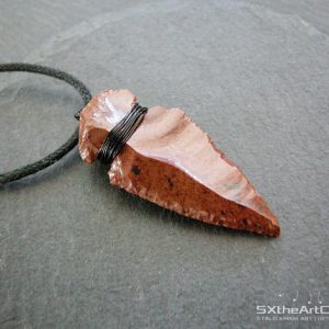 Shop Obsidian Necklaces! Mahogany Obsidian arrowhead pendant, brown necklace, powerful amulet, scorpio zodiac, gift jewellery, anxiety stone, men jewelry, for him | Natural genuine Obsidian necklaces. Buy crystal jewelry, handmade handcrafted artisan jewelry for women.  Unique handmade gift ideas. #jewelry #beadednecklaces #beadedjewelry #gift #shopping #handmadejewelry #fashion #style #product #necklaces #affiliate #ad