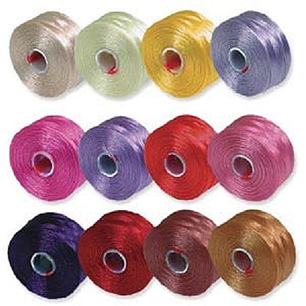 S-lon Beading Thread Mixture 12 Colors Size D Flower Colors By Beadsmith