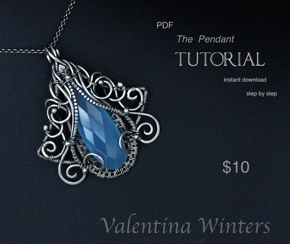 Wire Wrapped Pendant Tutorial: Step-by-step Jewelry Making (pdf Pattern)