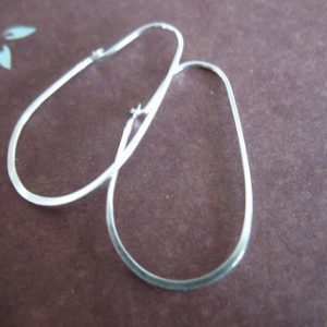 Shop Findings for Jewelry Making! 1-25 pairs / Sterling Silver HOOP EARRINGS Earwires Ear Wires  Elongated Hoops, 30×16 mm / U shaped interchangeable hoops ihm ih ee | Shop jewelry making and beading supplies, tools & findings for DIY jewelry making and crafts. #jewelrymaking #diyjewelry #jewelrycrafts #jewelrysupplies #beading #affiliate #ad