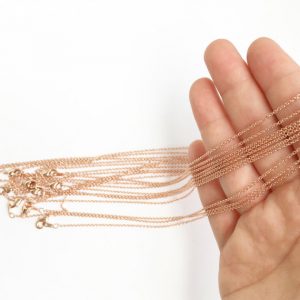 Shop Stringing Material for Jewelry Making! 10 Pcs DAINTY rose gold chain bulk necklace chain, Jewelry Supply, Rose Gold cable Chain 16K USA Bulk Jewelry Supplies 10PCHND-R | Shop jewelry making and beading supplies, tools & findings for DIY jewelry making and crafts. #jewelrymaking #diyjewelry #jewelrycrafts #jewelrysupplies #beading #affiliate #ad