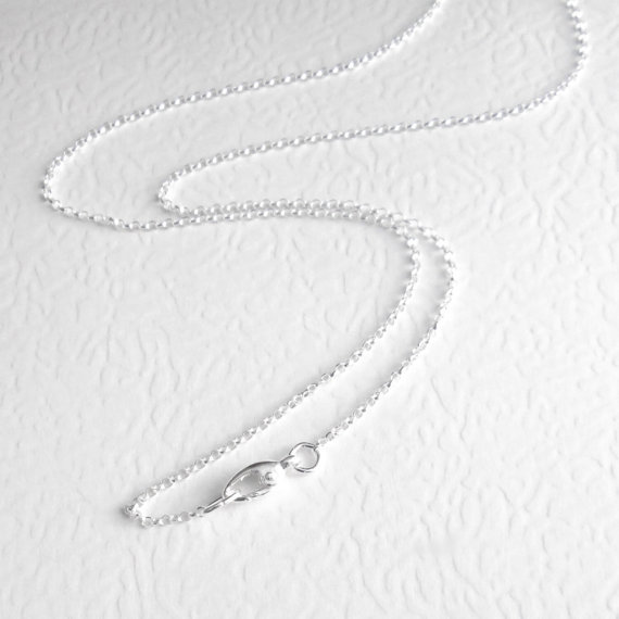 Thin Long Sterling Silver Chain Necklace, Disability Jewelry, 30 Inch And Up