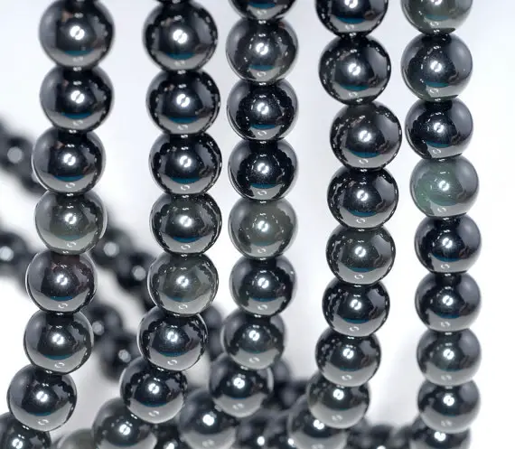 6mm Rainbow Obsidian Gemstone Grade A Round 6mm Loose Beads 15 Inch Full Strand (90183346-400)