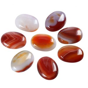 2pcs AAA Natural Red Stripe Agate Oval Cabochon Flatback Semi-precious Gemstone Cabochons 18x13mm #GO9-R | Natural genuine stones & crystals in various shapes & sizes. Buy raw cut, tumbled, or polished gemstones for making jewelry or crystal healing energy vibration raising reiki stones. #crystals #gemstones #crystalhealing #crystalsandgemstones #energyhealing #affiliate #ad